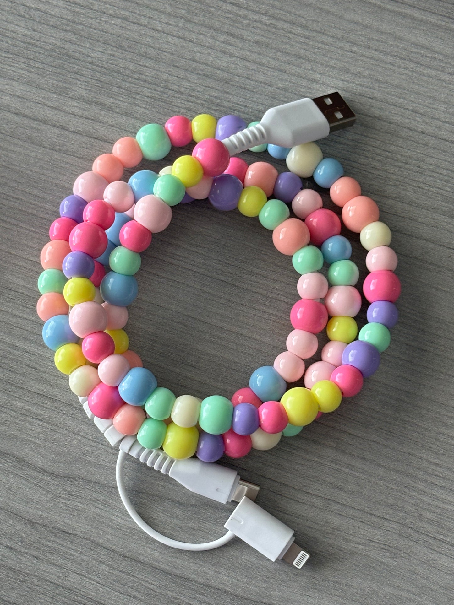 Beaded Charger, Lightning Charger, USB-C charger