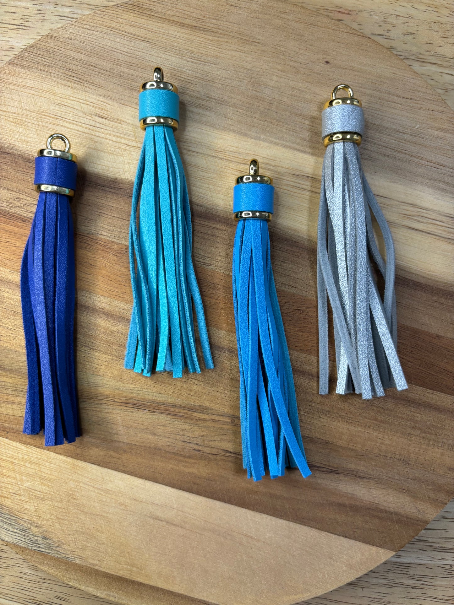 Leather Tassels with Gold Hardware