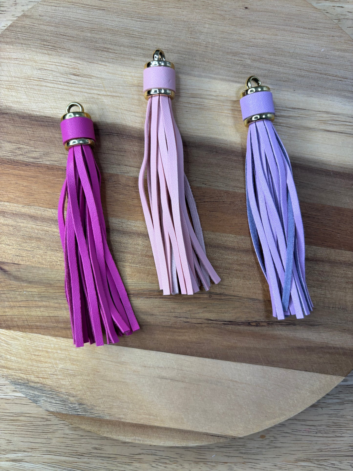 Leather Tassels with Gold Hardware