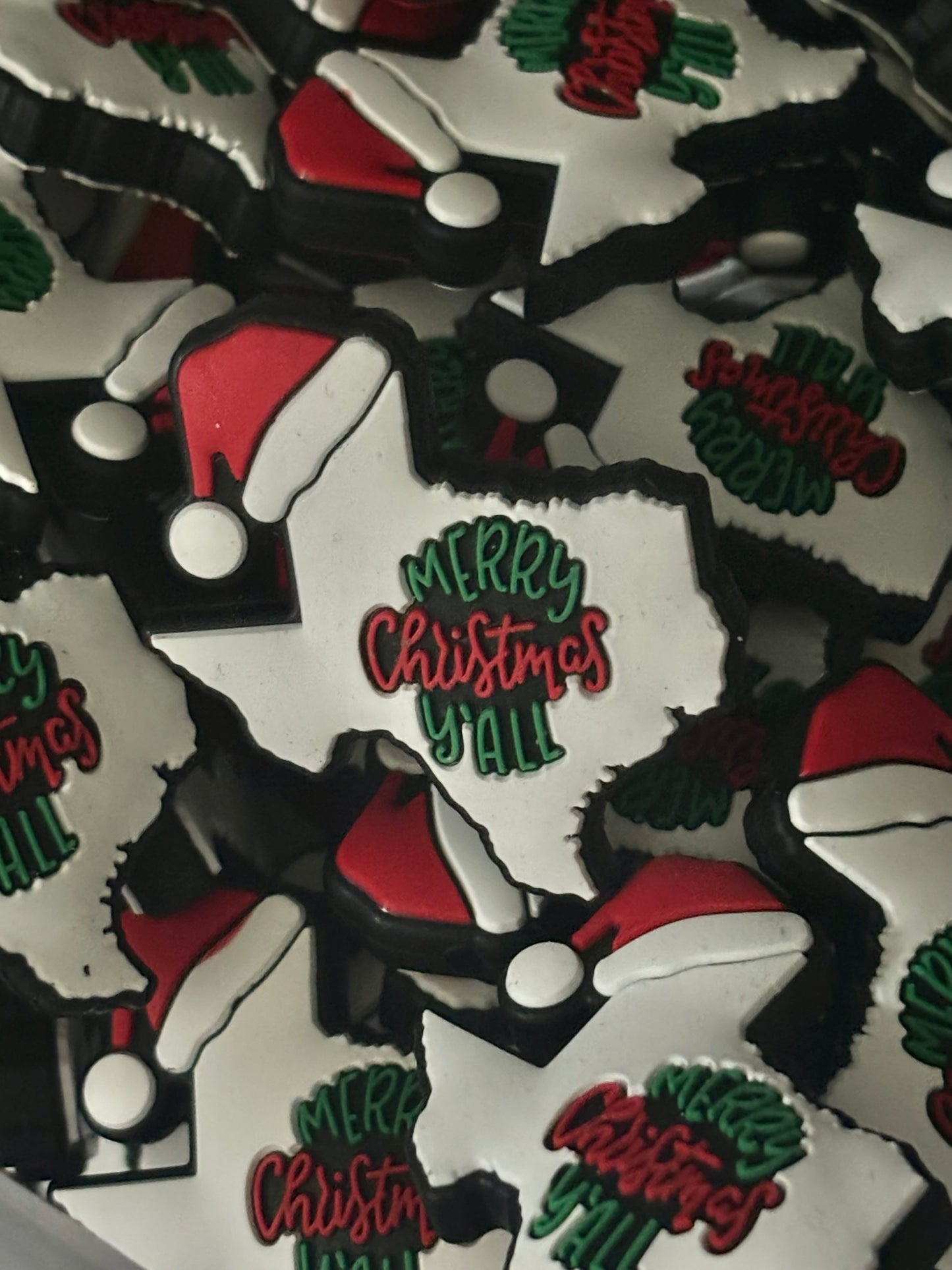 OG EXCLUSIVE Merry Christmas Yall Texas Silicone Focal