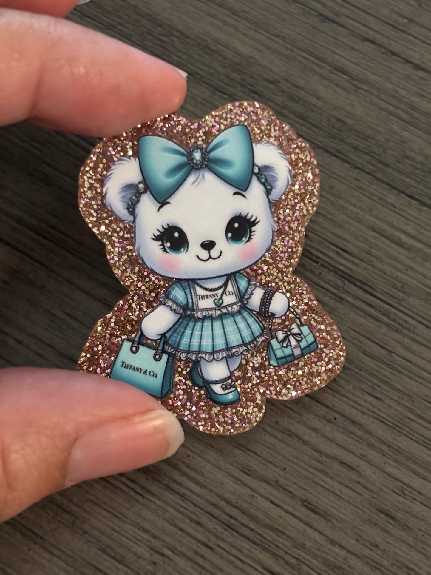 Blue Bear Acrylic Flatback