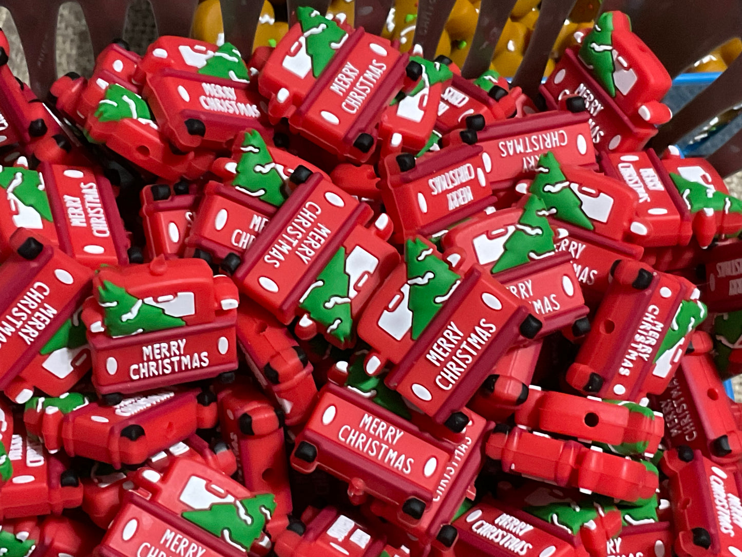 Vintage Red Christmas Truck Focal