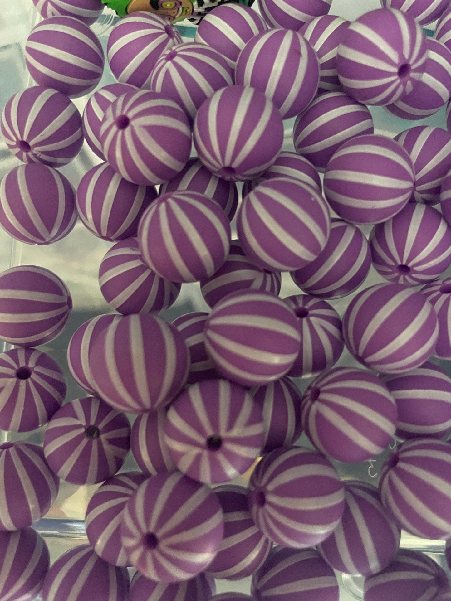 15mm Striped Bead