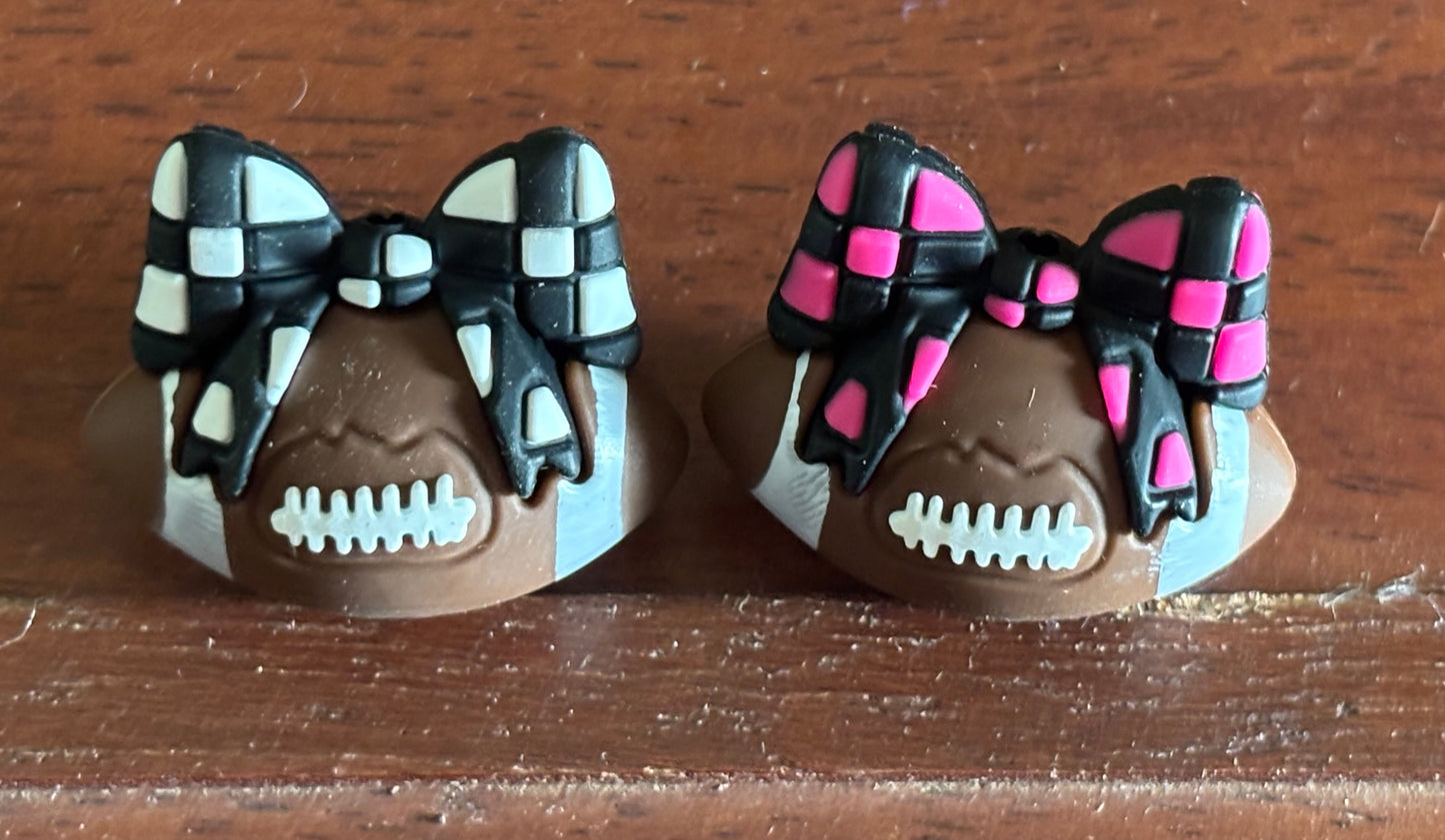 3D Bow Football Silicone Focal