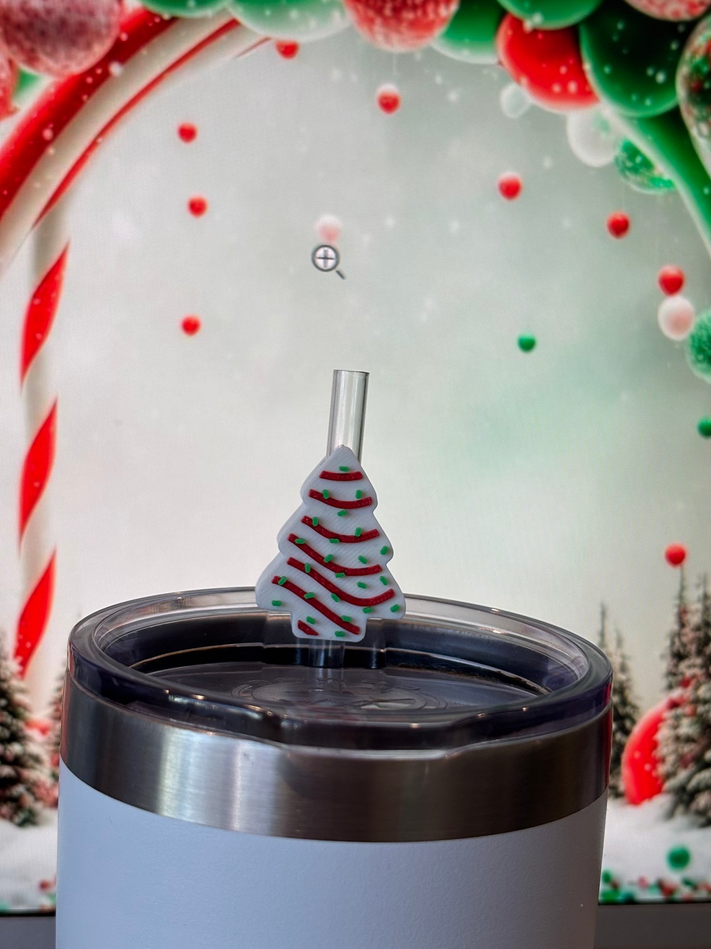 White Christmas tree topper