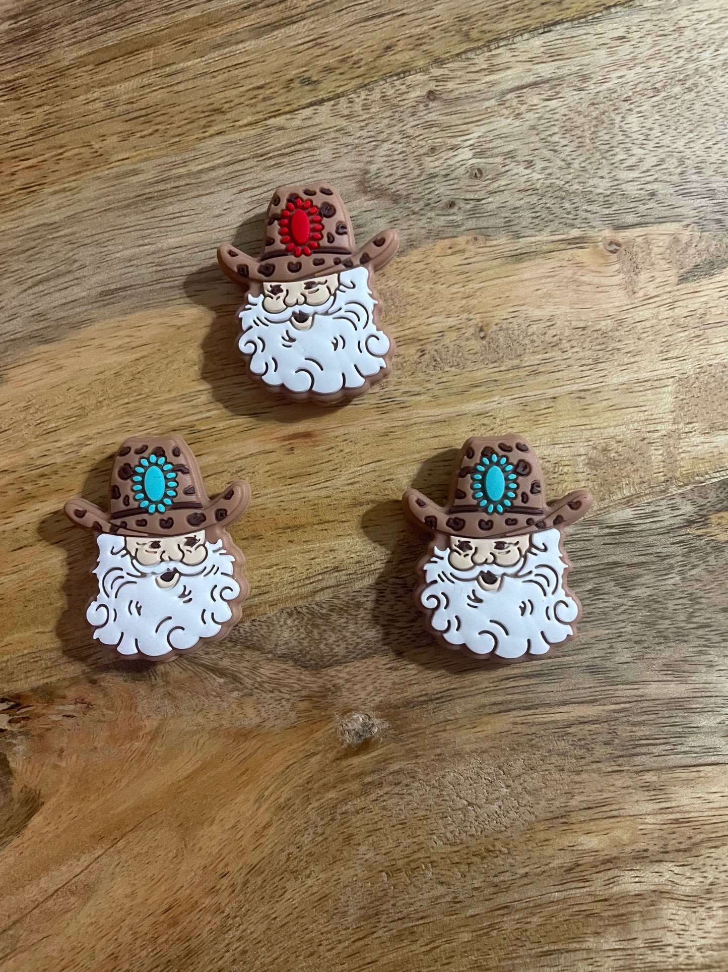 #8 EXCLUSIVE Santa Cowboy Hat Silicone Focal Bead