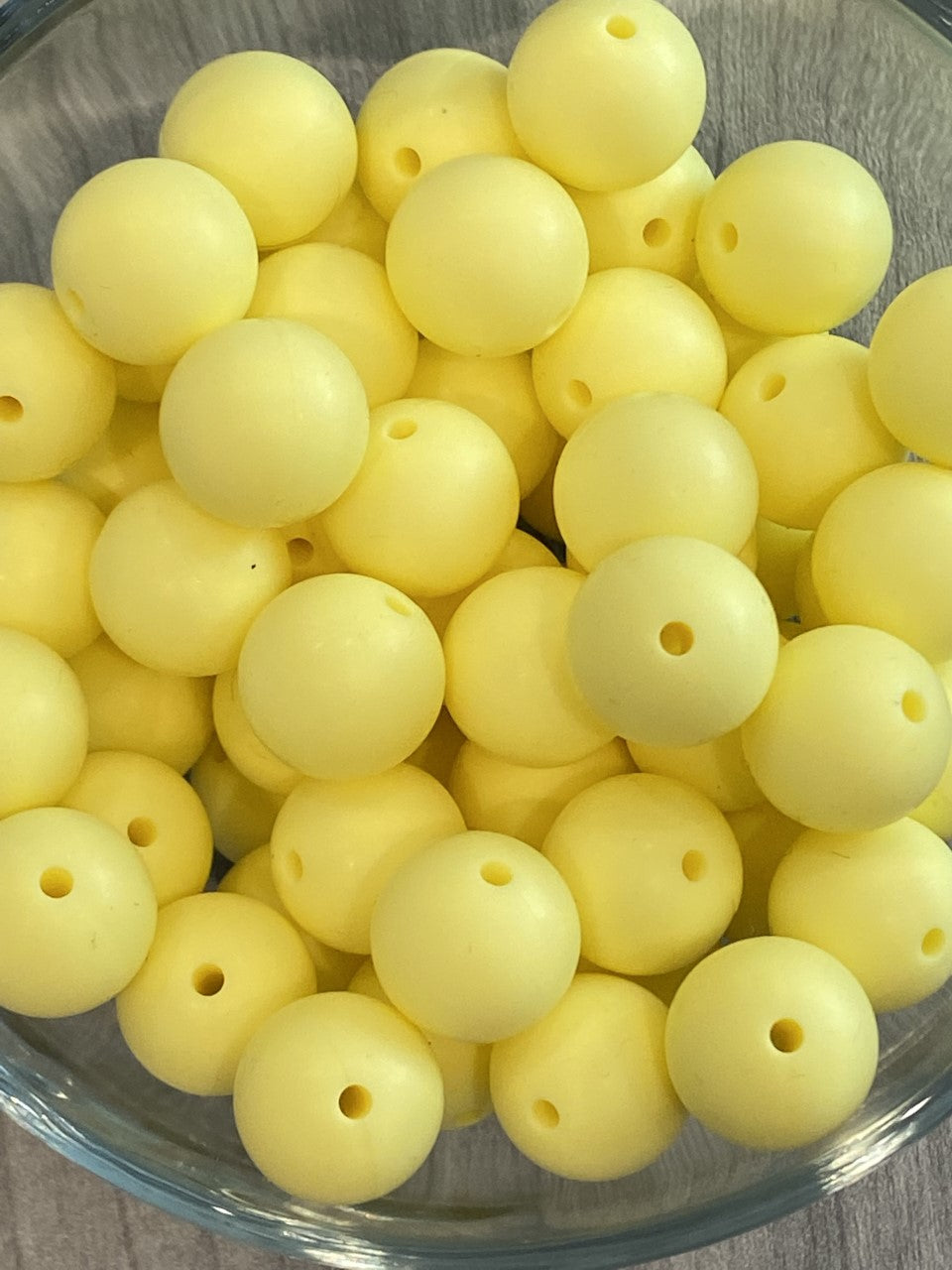 12mm Powder Yellow Bead