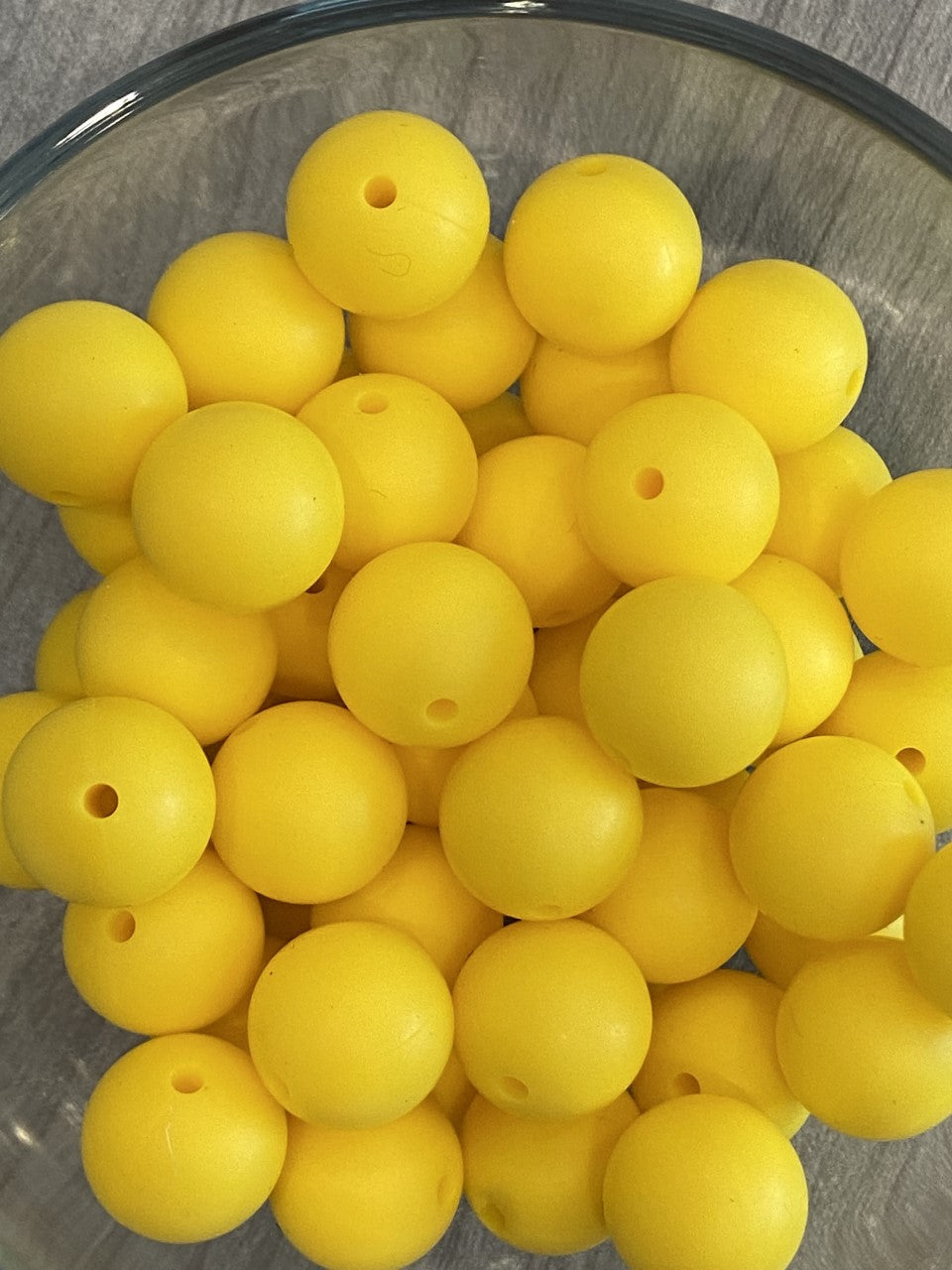 15mm Bright Yellow Bead