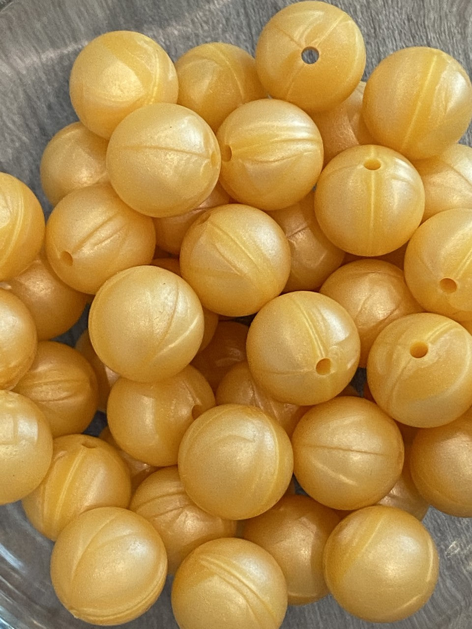 15mm Metallic Gold Bead