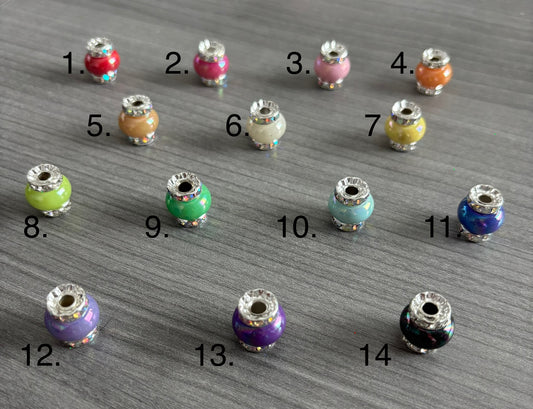 15 x 13mm Rhinestone Acrylic Spacer Beads