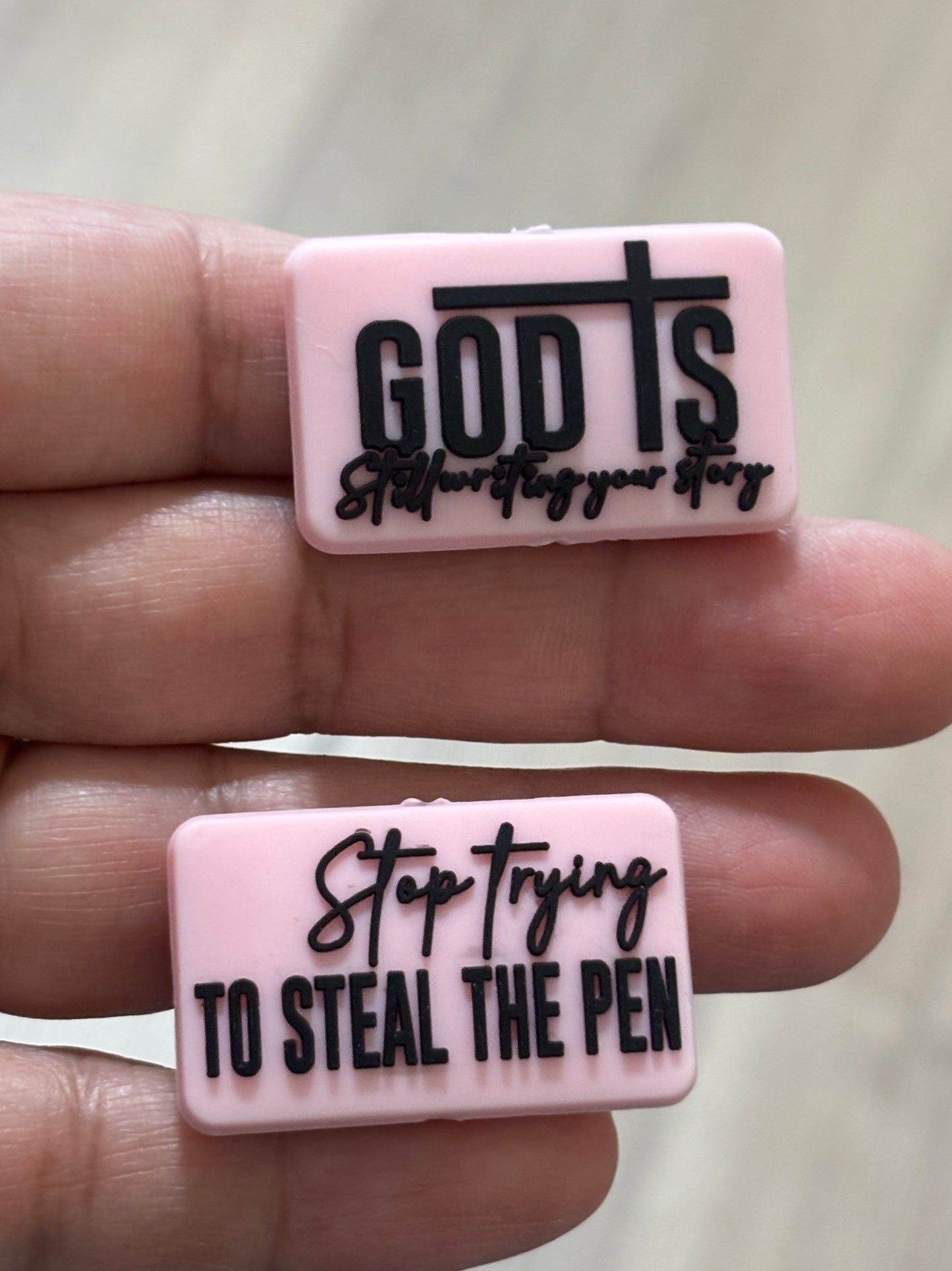 God is Still Writing Your Story Custom Silicone Focal Bead