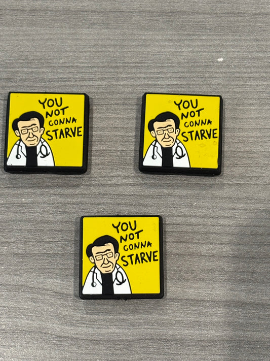 Not Gonna Starve Custom Silicone Focal Bead