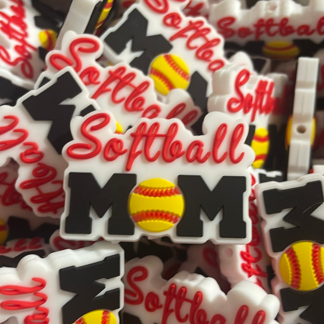 Softball Mom Focal Bead